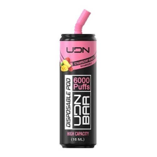 Электронная сигарета UDN BAR Strawberry Mango 6000 затяжек (УДН Бар Клубника Манго)